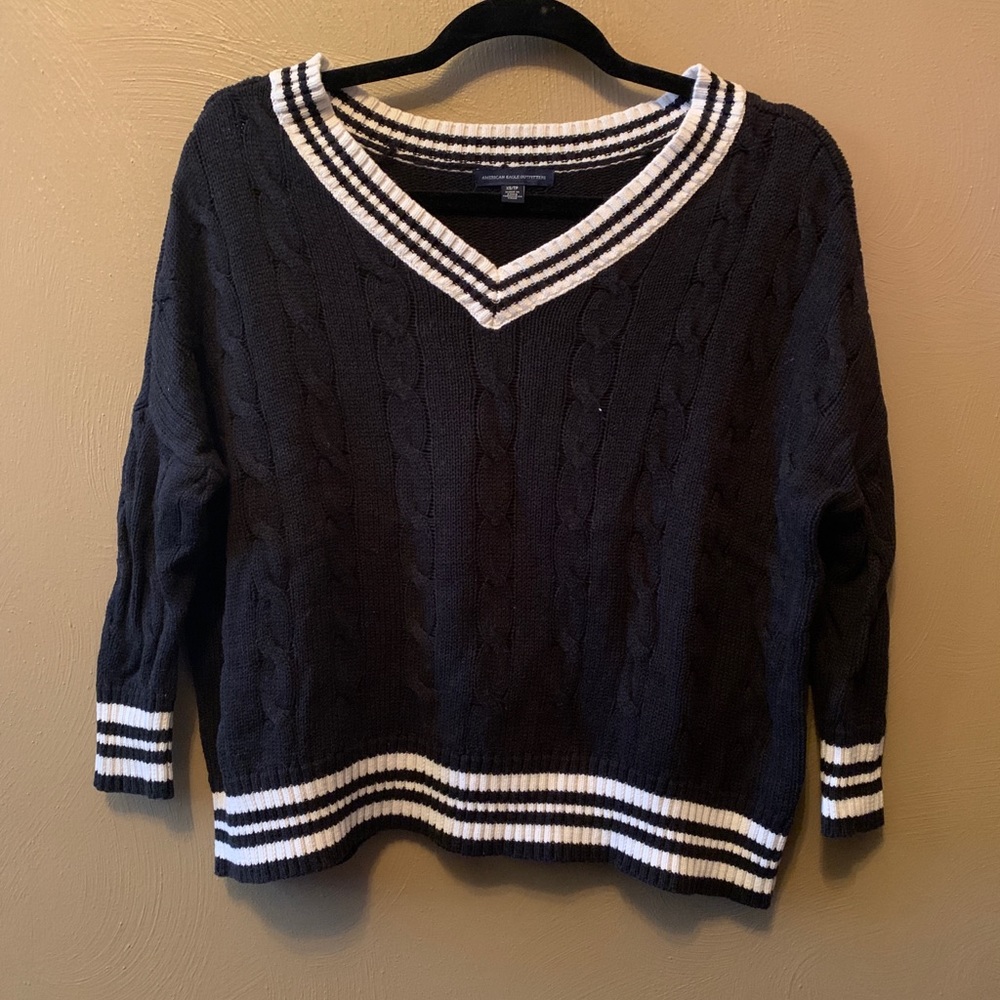 American Eagle Boxy Cable Knit Sweater